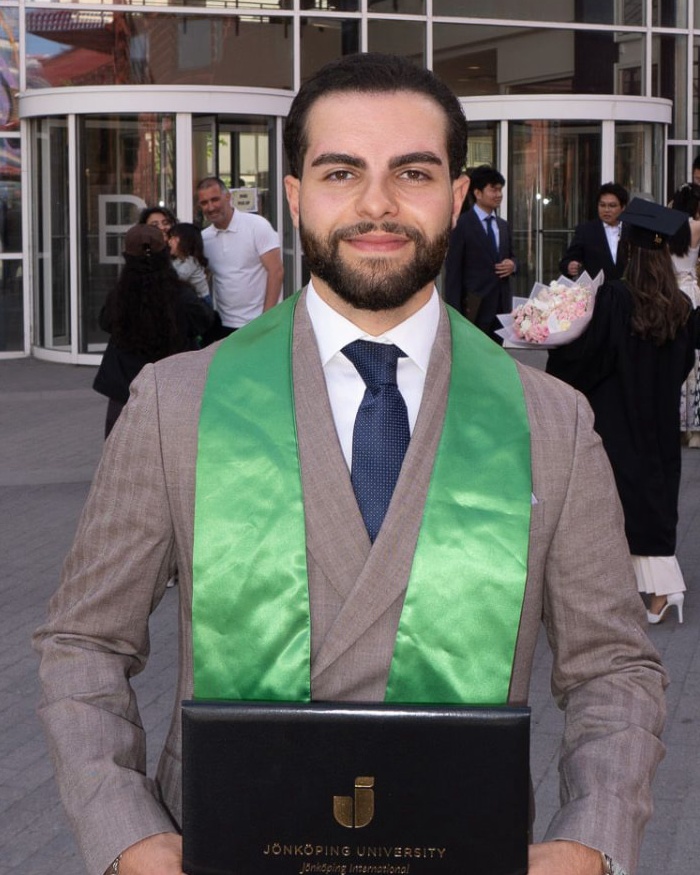 Karam Houshan at his graduation from Jönköping International Business School